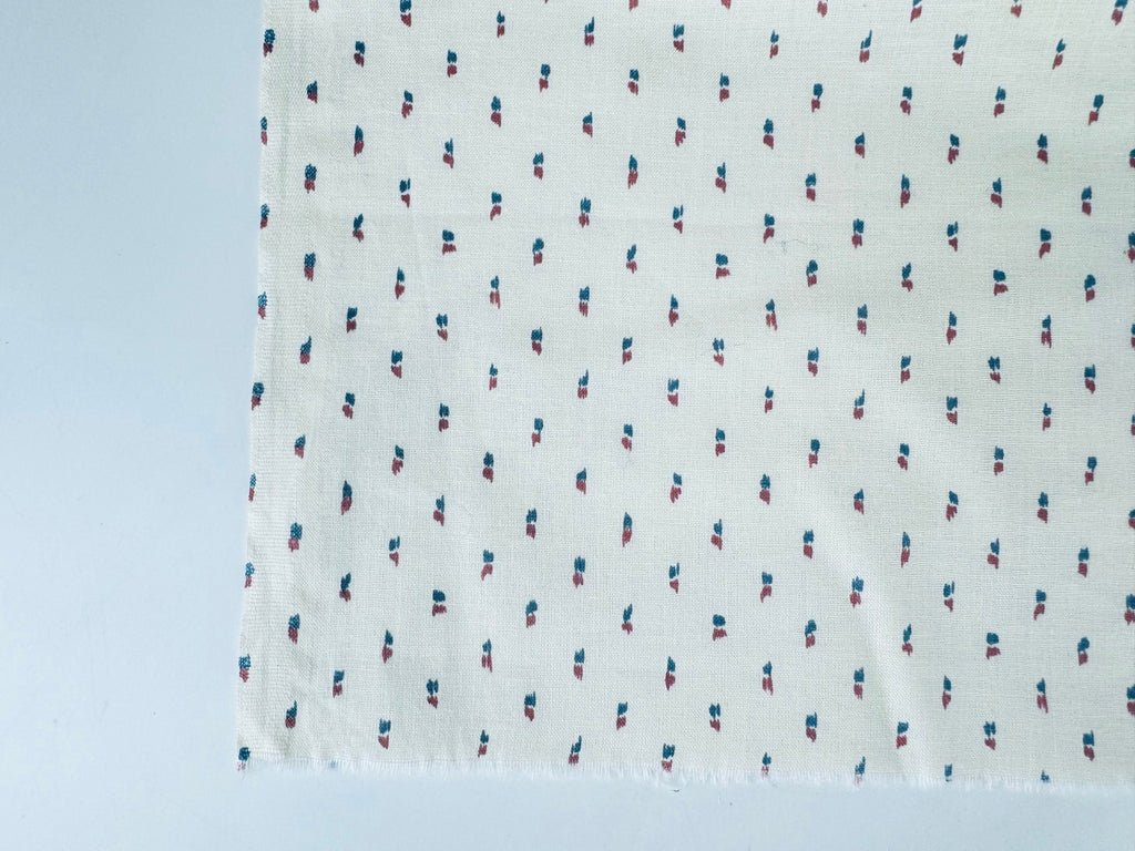 Product image for 'vintage 1980s beige pink blue abstract print fabric 40 x 44' (view 30ba1b)