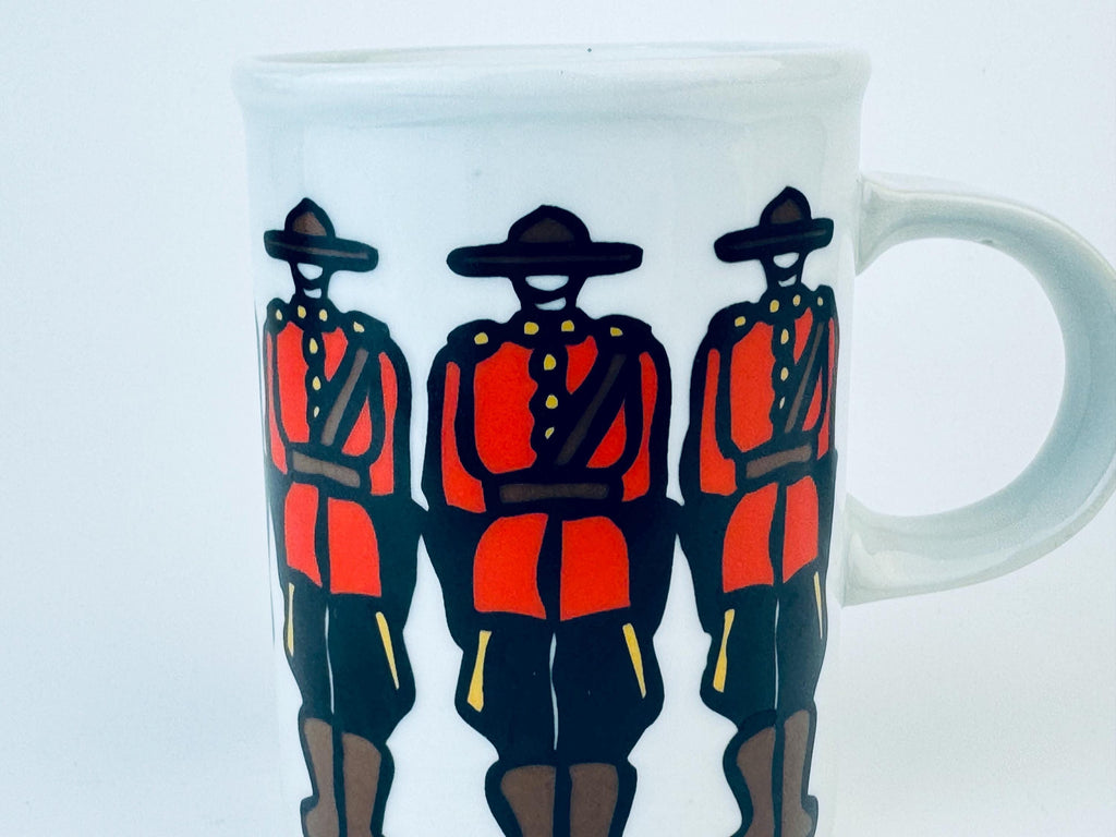 Product image for 'vintage royal canadian mounted police rcmp ceramic mug marc retro canada design' (view 527a4e)