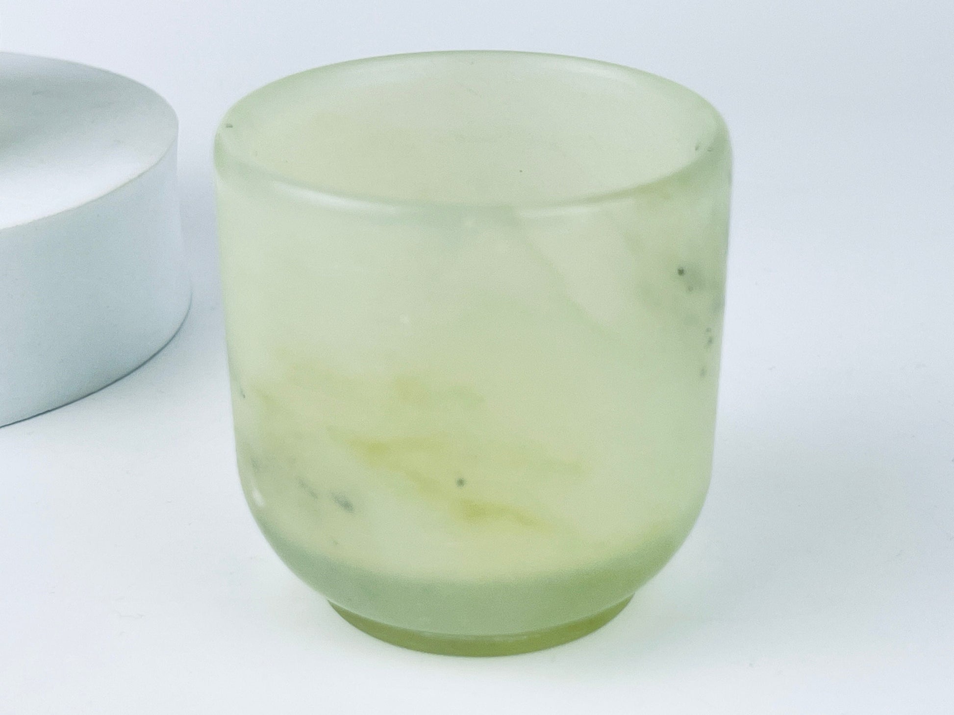 Product image for 'vintage antique chinese white jade stone wine tea cups set of two 2' (view 5e8fdc)