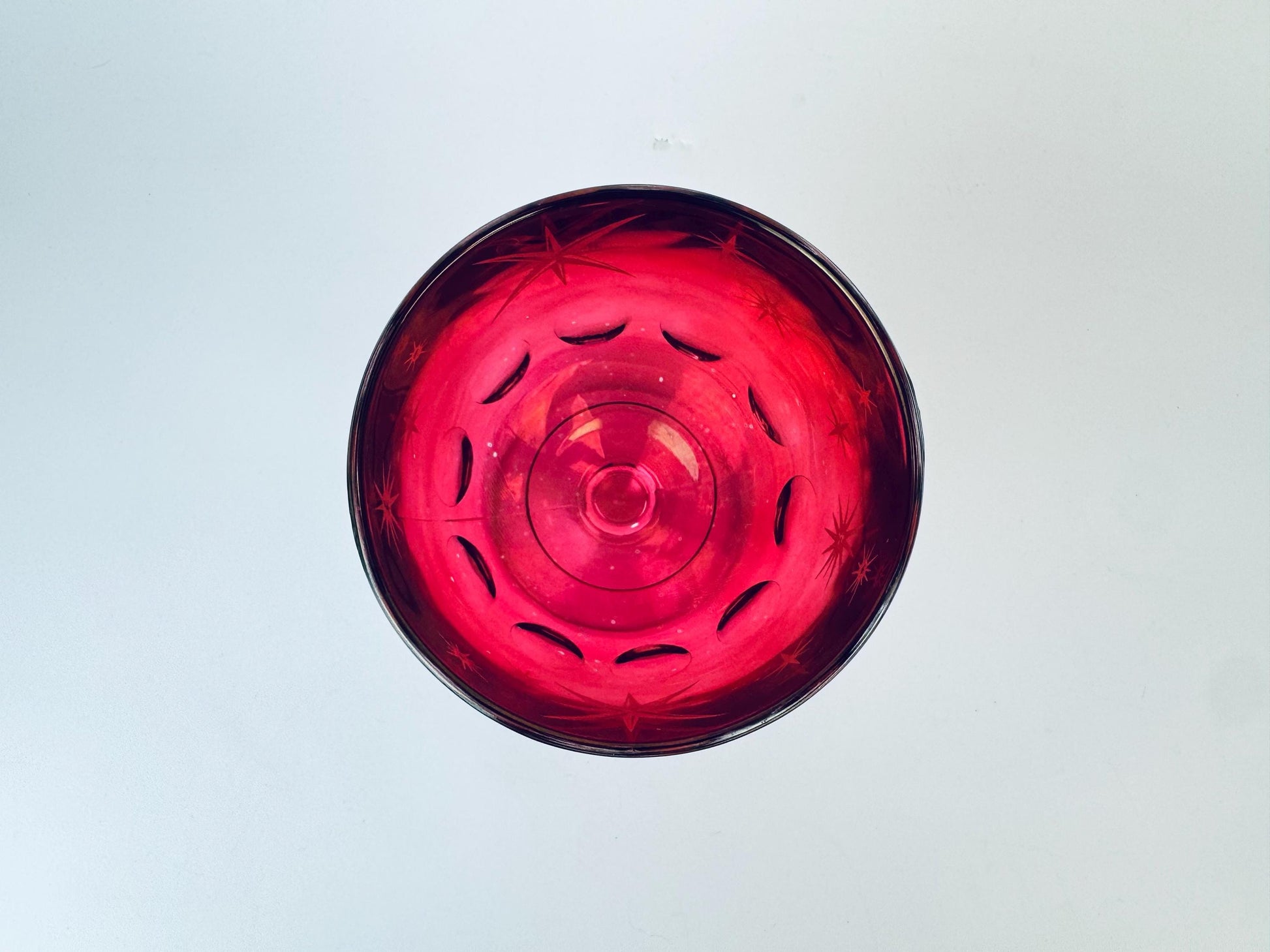 Product image for 'vintage pressed glass thumbprint oversized chalice schooner beer goblet wine glass bartlett collins sold separately' (view 7bed15)