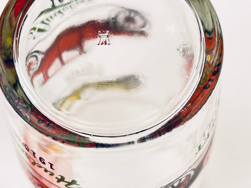 Product image for 'vintage 1970s hazel atlas cocktail shaker with antique car design red plastic lid' (view 8d9e7e)