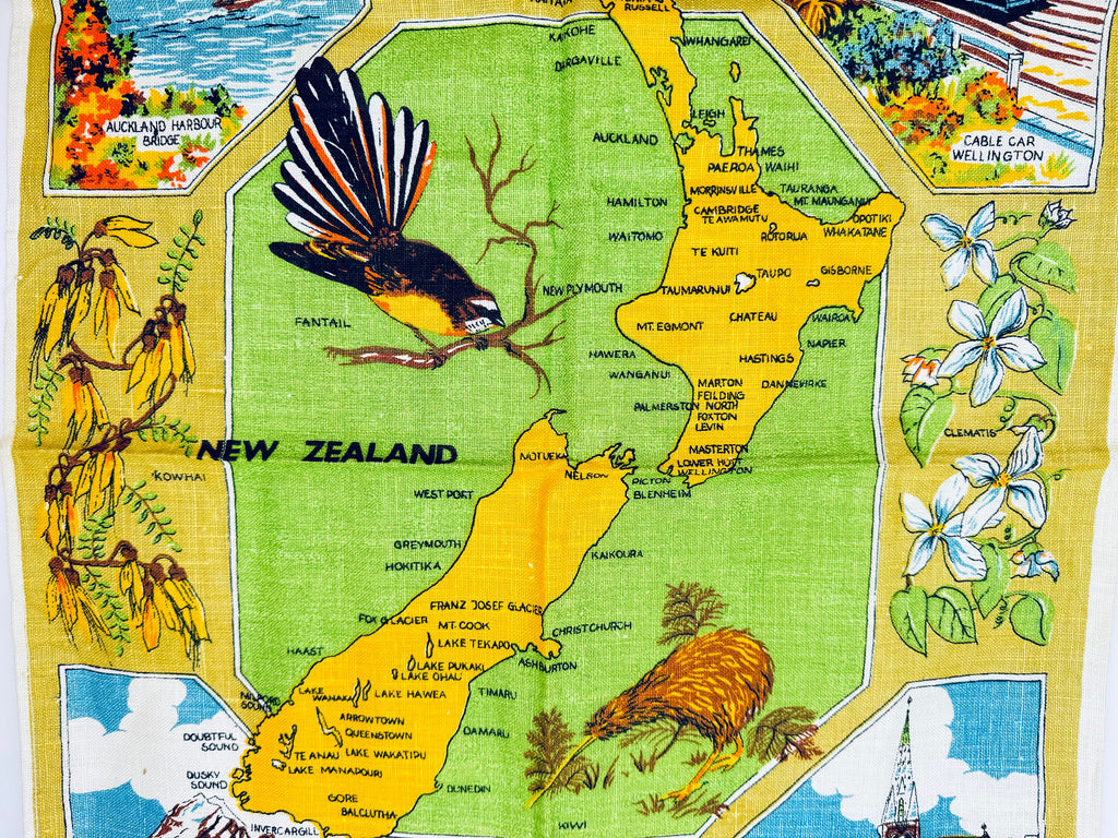 Product image for 'vintage new zealand linen kitchen tea towel new zealand souvenir 1' (view 67808d)