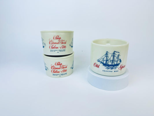 Product image for 'vintage old spice glass shaving cup mug ship grand turk salem 1786 shulton' (view d86c56)