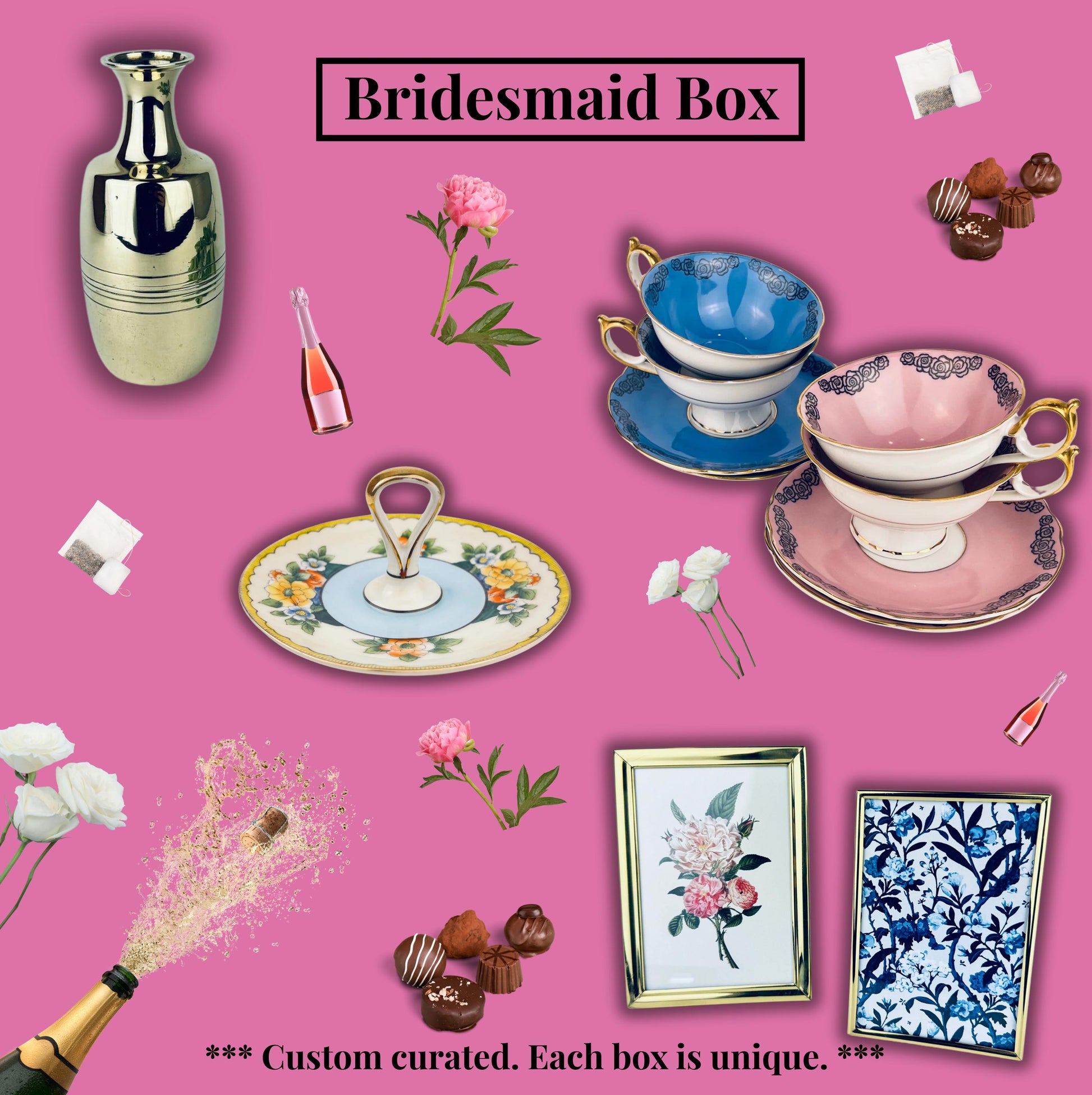 Product image for 'vintage curated mystery gift box wedding housewarming mothers fathers day baby shower valentines day anniversary gift' (view b6fcb8)