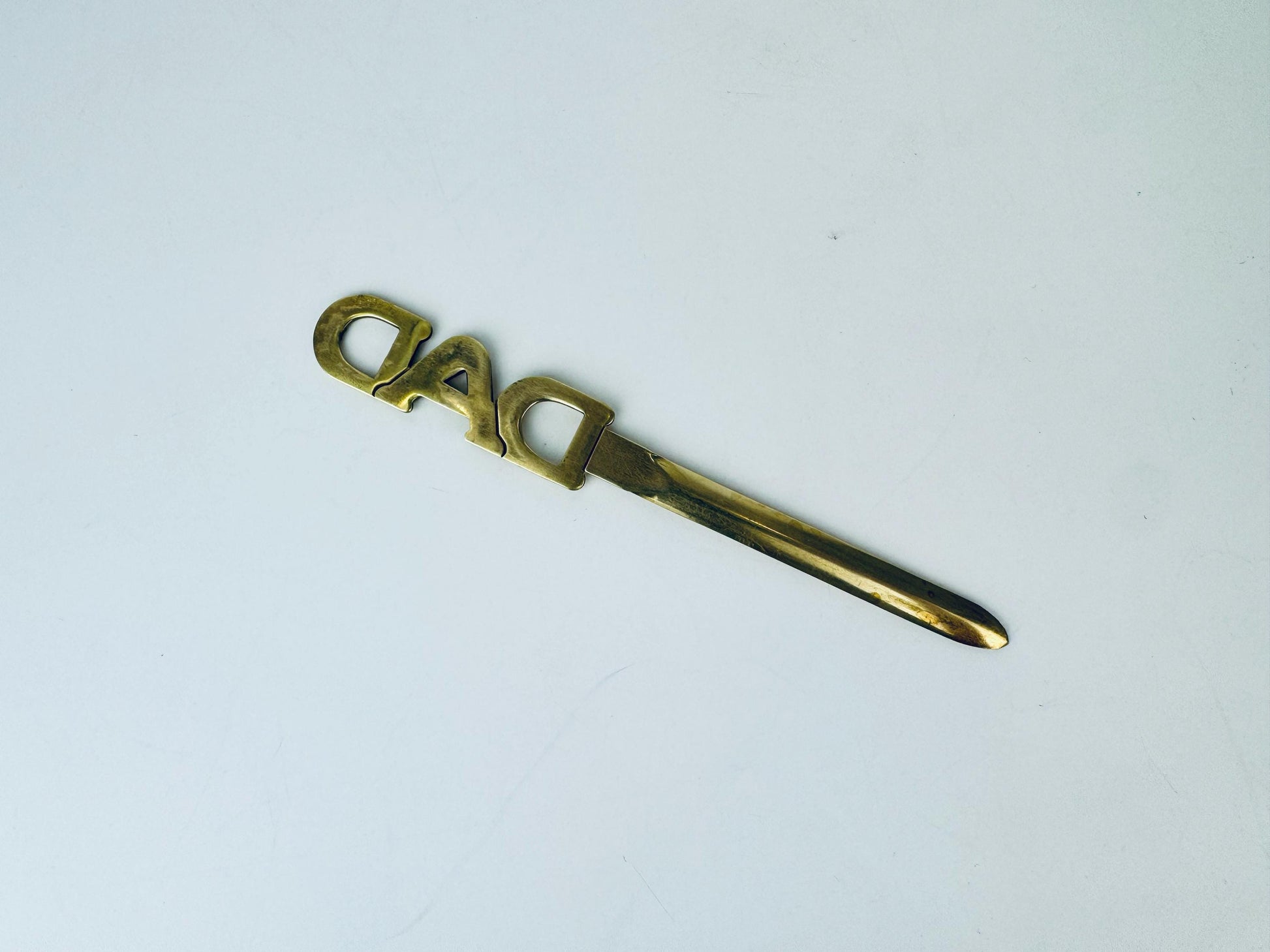 Product image for 'vintage solid brass dad letter opener' (view 969029)
