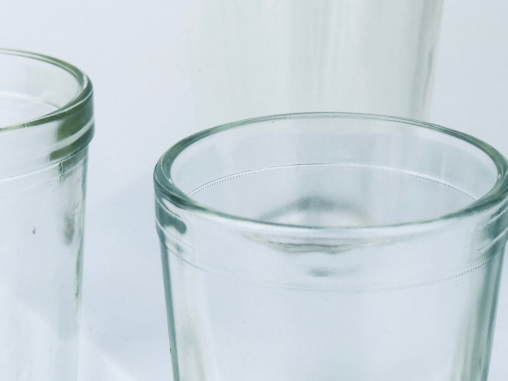 Product image for 'vintage clear juice glasses set of four 4' (view 7992a9)