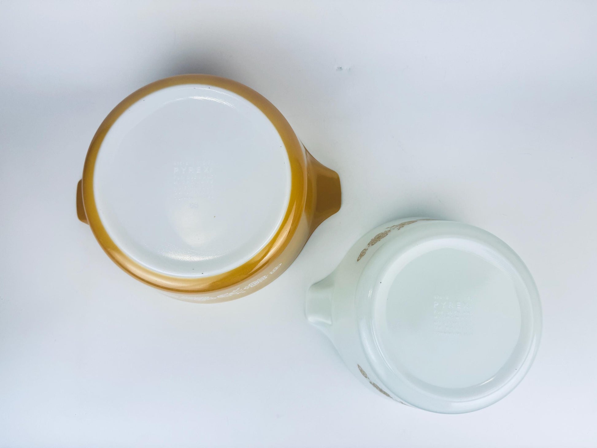 Product image for 'vintage butterfly gold pyrex casserole dishes sold separately' (view d409c0)