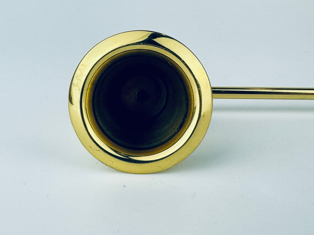 Product image for 'vintage brass candle snuffer douter attractive aged metal patina' (view c26124)