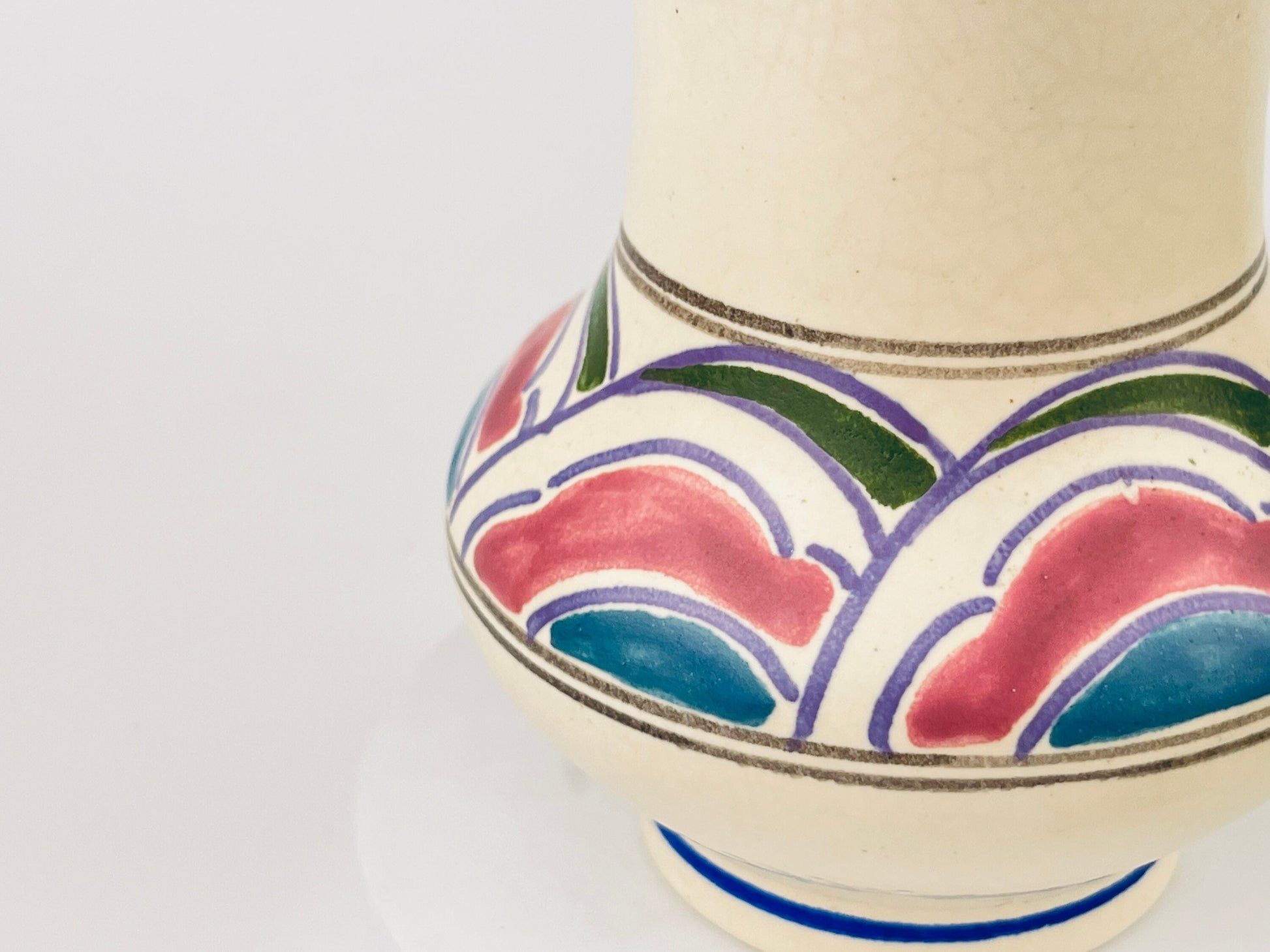 Product image for 'vintage honiton pottery art deco posey vase hand painted floral elegance' (view df404b)