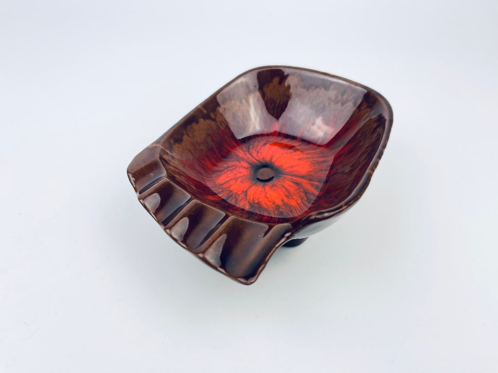 Product image for 'vintage mcmaster canada drip glazed red clay ashtray made in canada' (view 936be3)