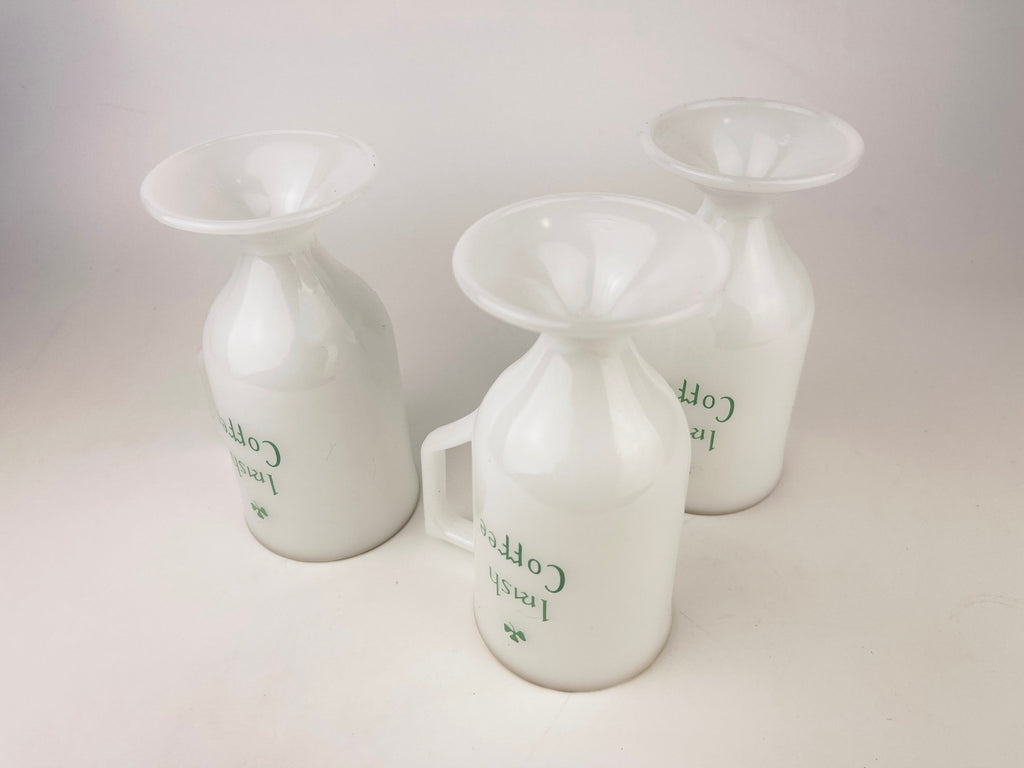 Product image for 'vintage milk glass irish coffee pedestal mugs set of three 3' (view 9fbc70)