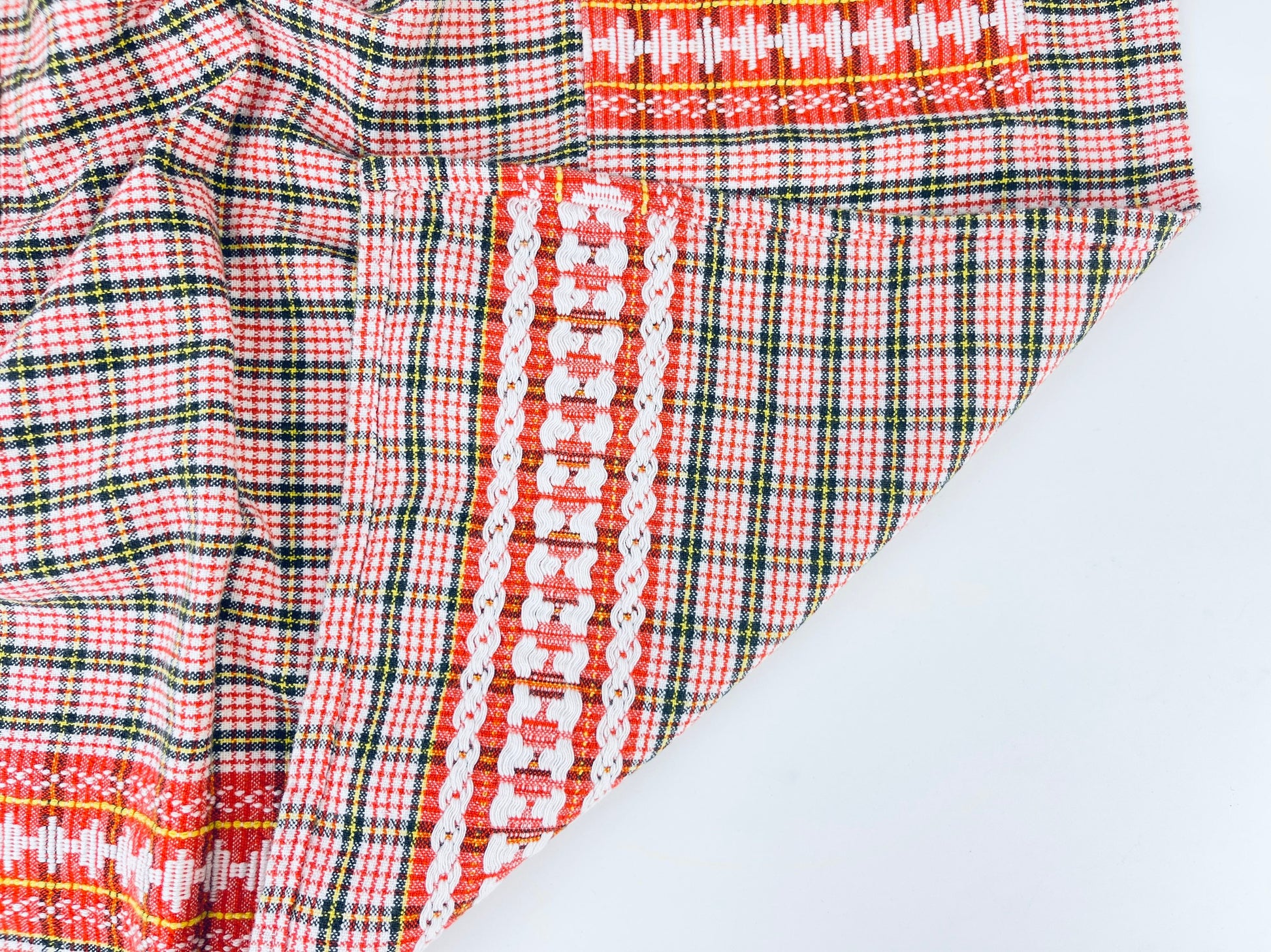 Product image for 'vintage red white plaid dual pocket waist apron' (view 2d642e)