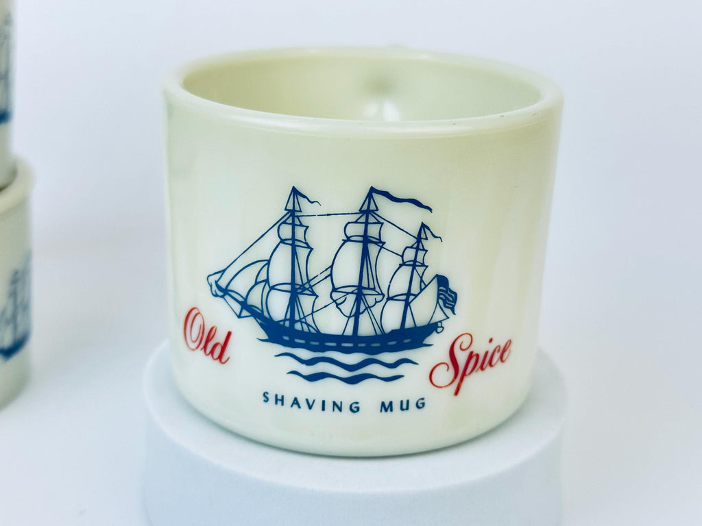 Product image for 'vintage old spice glass shaving cup mug ship grand turk salem 1786 shulton' (view 692155)