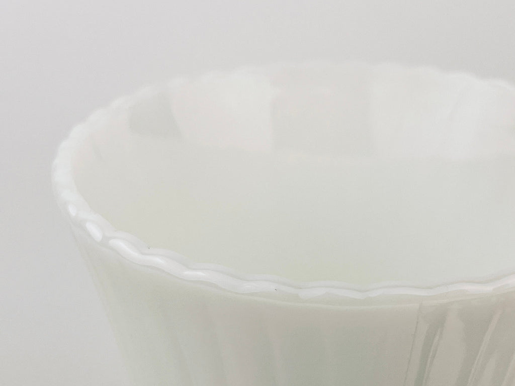 Product image for 'vintage eo brody m5000 milk glass vase pedestal striped design classic white accent' (view 750a8a)