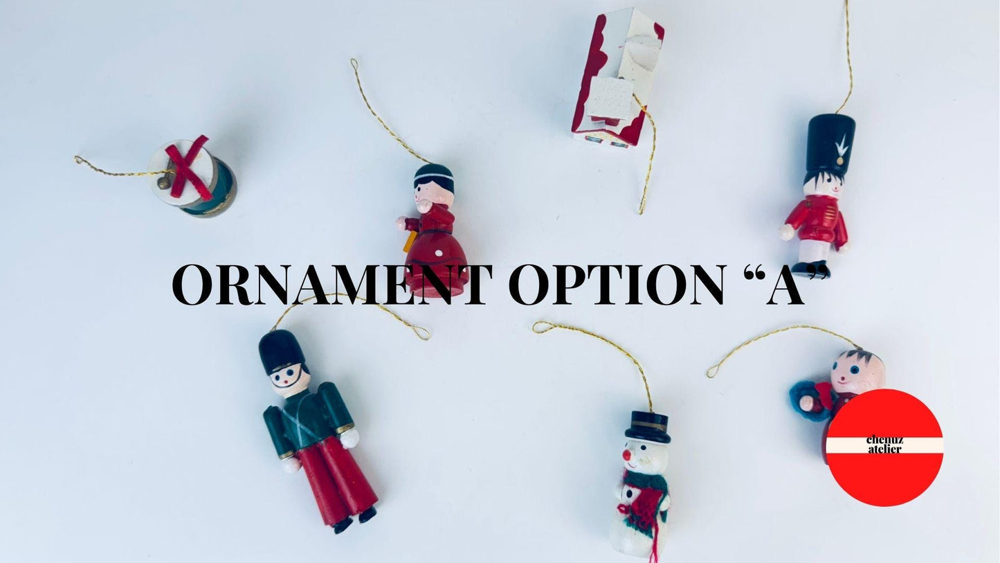 Product image for 'vintage hand painted wooden christmas tree ornaments sets sold separately' (view 61d351)