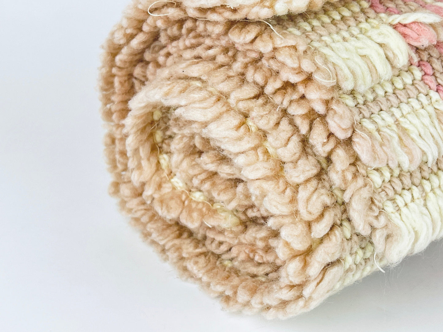 Product image for 'vintage pink beige stripped fringe style place mats set of five 5' (view 8c07de)