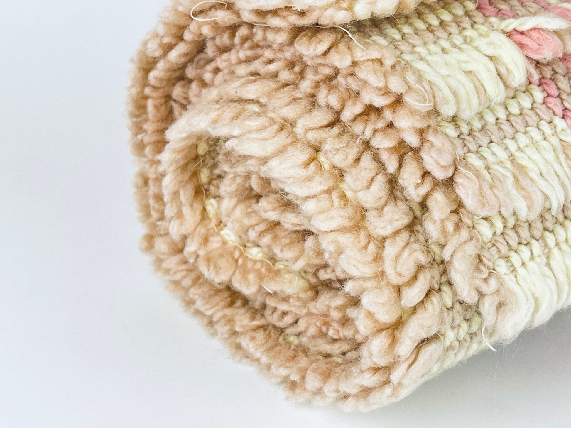 Product image for 'vintage pink beige stripped fringe style place mats set of five 5' (view 8c07de)
