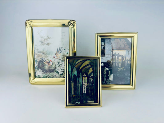 Product image for 'vintage gold solid brass tabletop picture frame made in korea sold separately' (view bf433c)