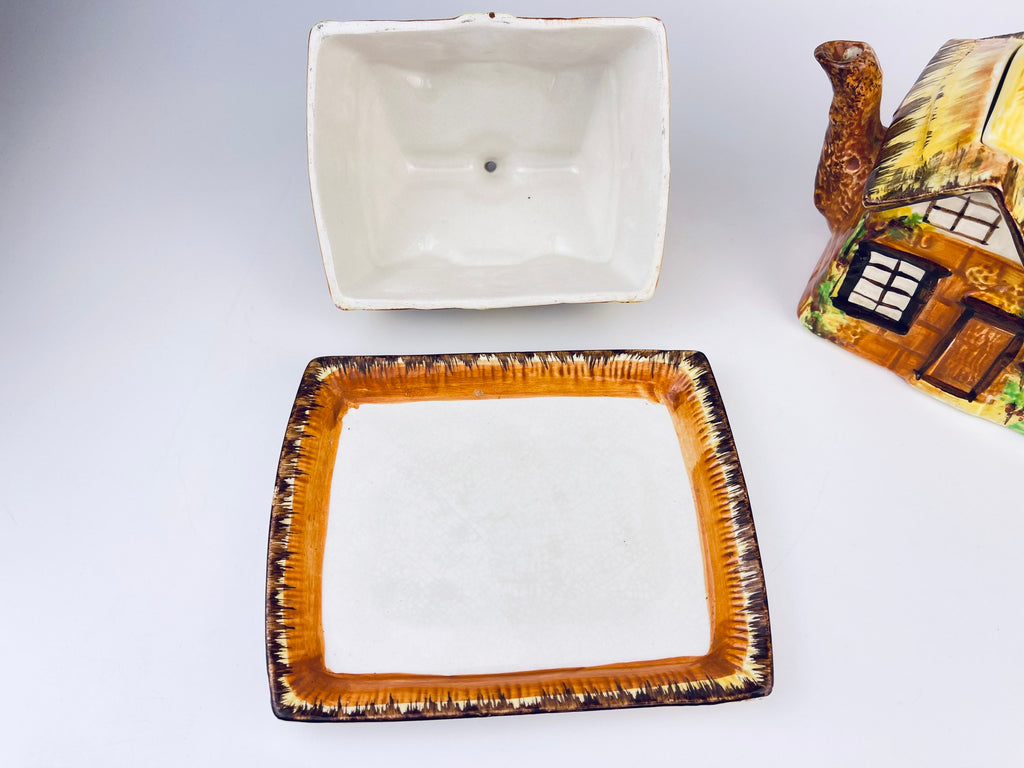 Product image for 'vintage price kensington ye olde cottage tea kettle tea pot cheese cloch butter container made in england sold separately' (view d2cda8)