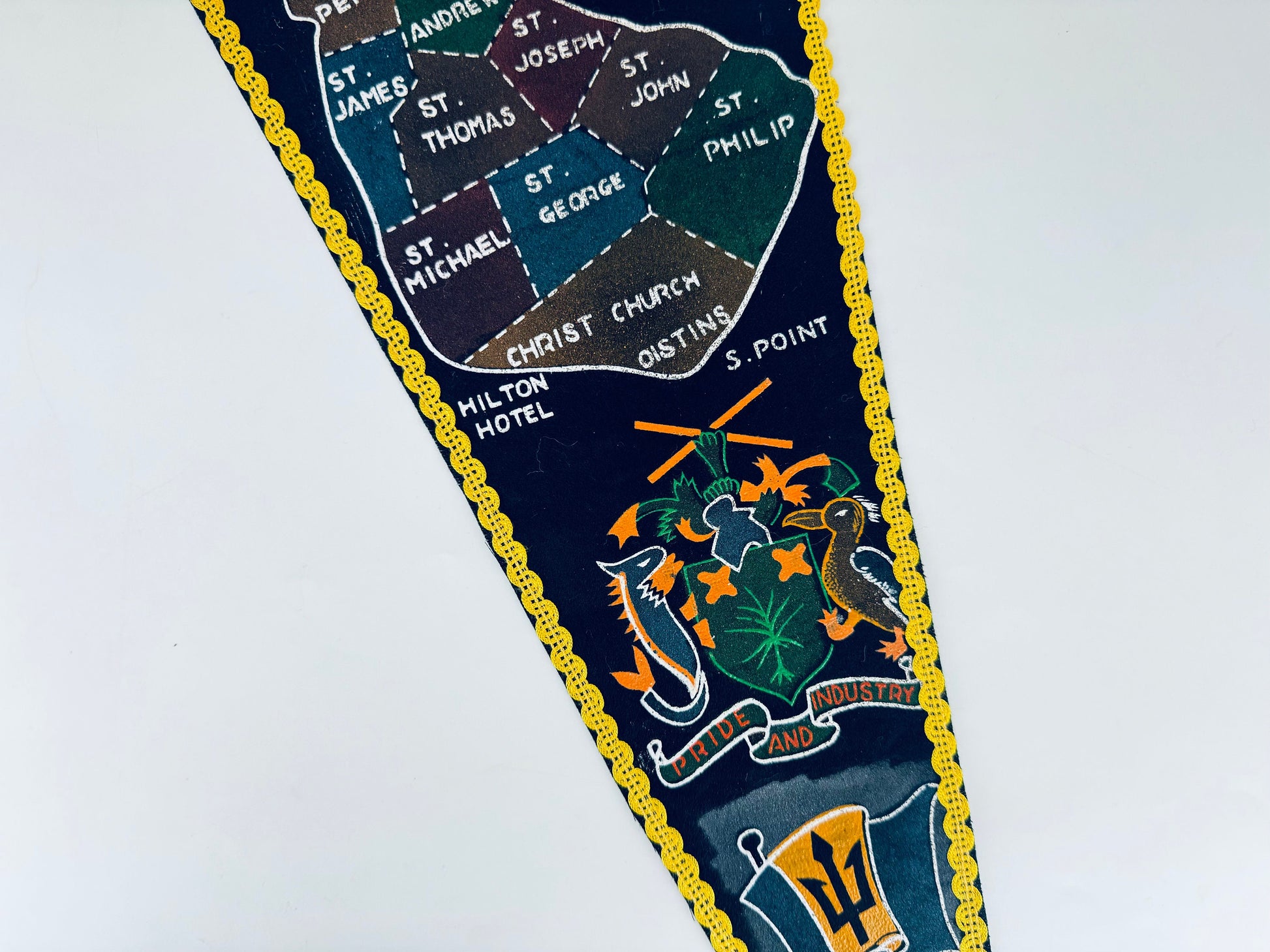 Product image for 'vintage barbados souvenir tapered pennant wall hanging' (view 71cd2b)