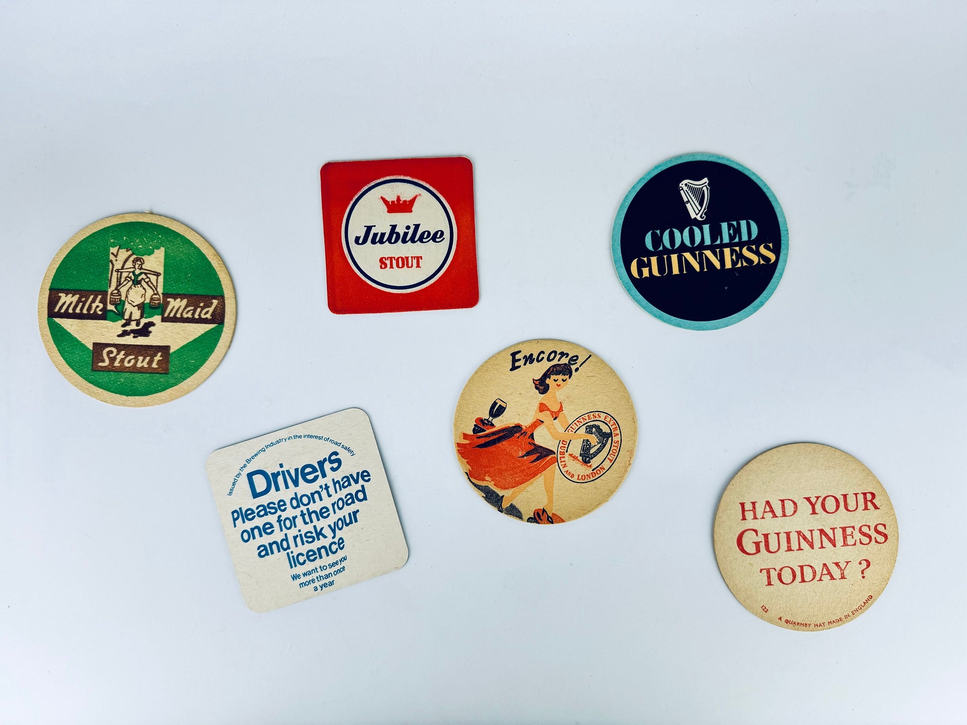 Product image for 'vintage european irish bar coasters beer cocktail mat sold separately' (view 37a608)