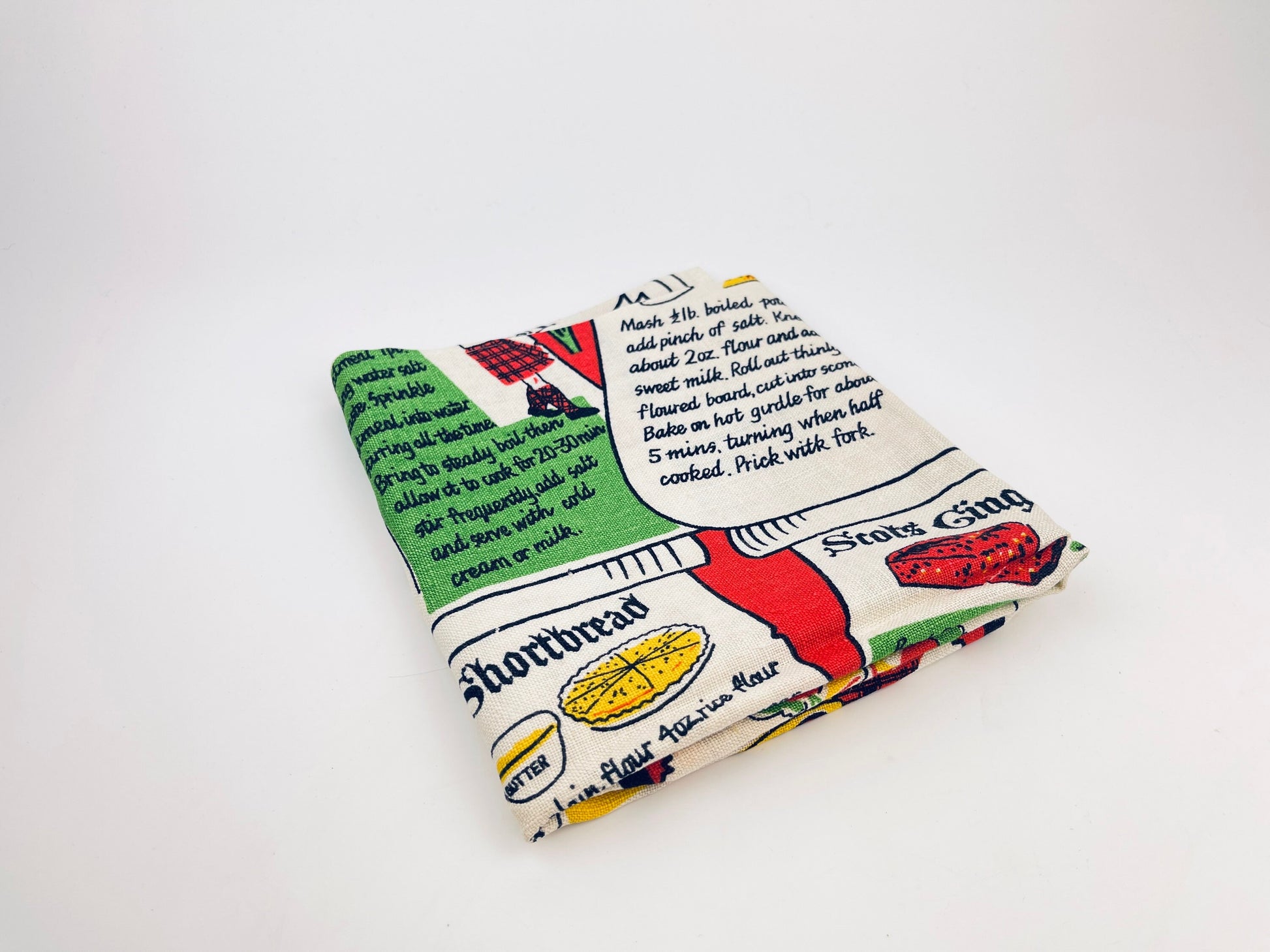 Product image for 'vintage traditional scottish recipes tea towel made in the united kingdom pure linen' (view 1b1481)