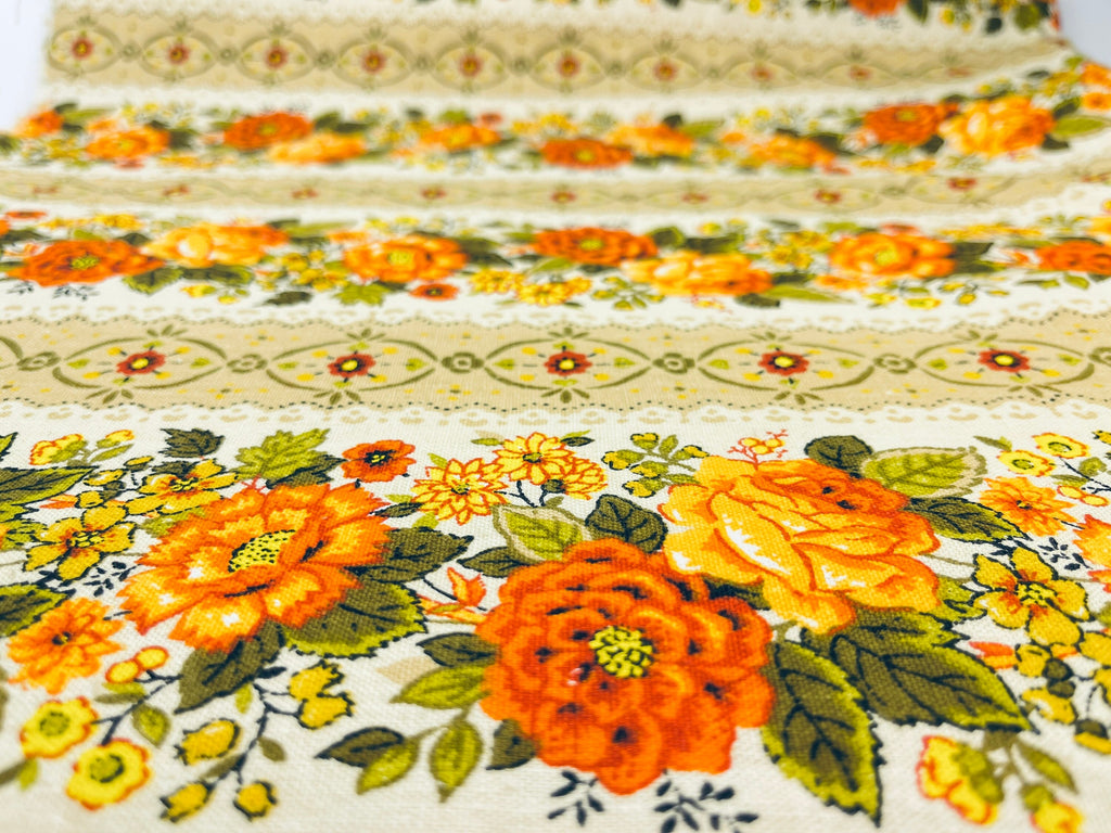 Product image for 'vintage preshrunk floral cotton fabric 43 x 70 house home draperies inc' (view 6d9053)