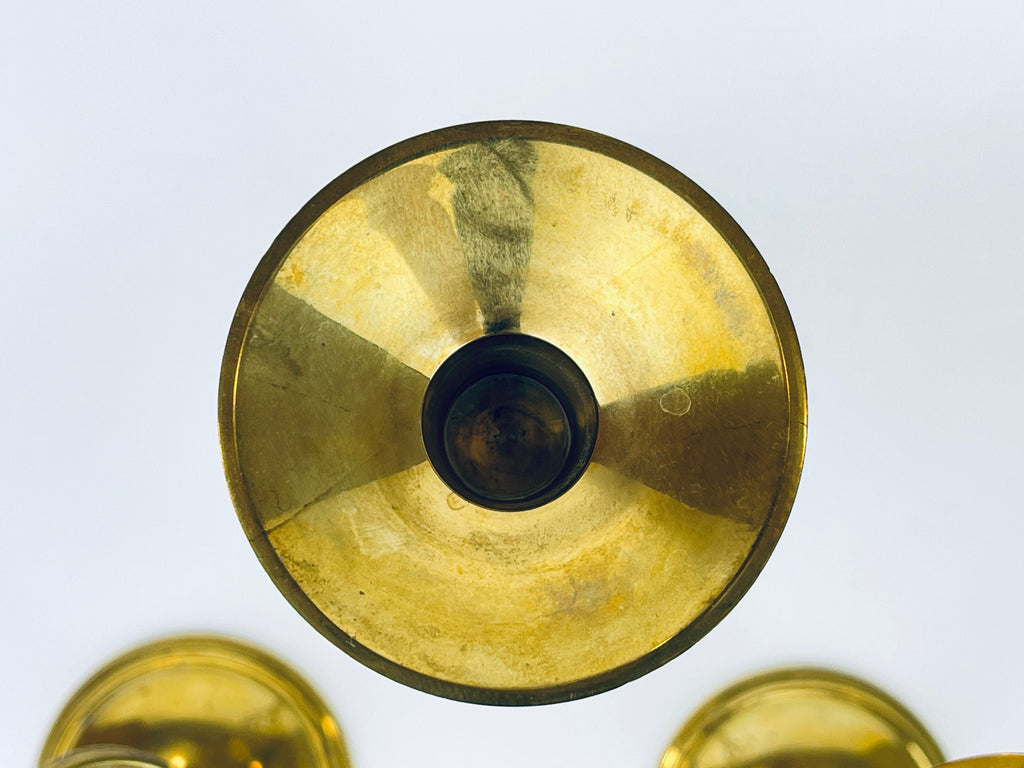 Product image for 'vintage solid brass lattice candle stick holders set of three 3' (view ada8c7)