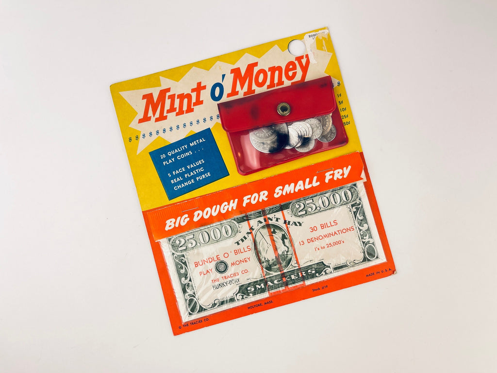 Product image for 'vintage mint o money play pretend money big dough for small fry made in usa new old stock nos' (view 1597a1)
