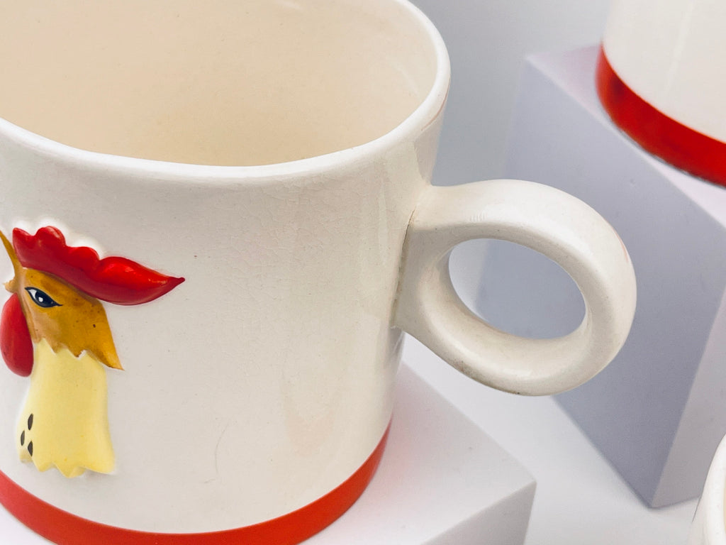 Product image for 'vintage holt howard hand painted rooster ceramic coffee mugs made in japan sold individually' (view c45c21)