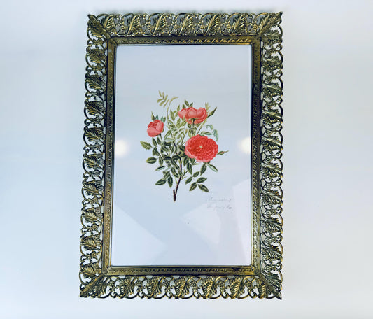 Product image for 'vintage ornate gold metal filigree wall mounted picture frame 9 x 14' (view c995cb)