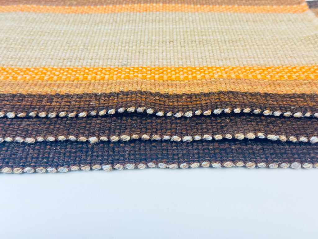 Product image for 'vintage beige brown striped fringe style place mats sets sold separately' (view e102f9)