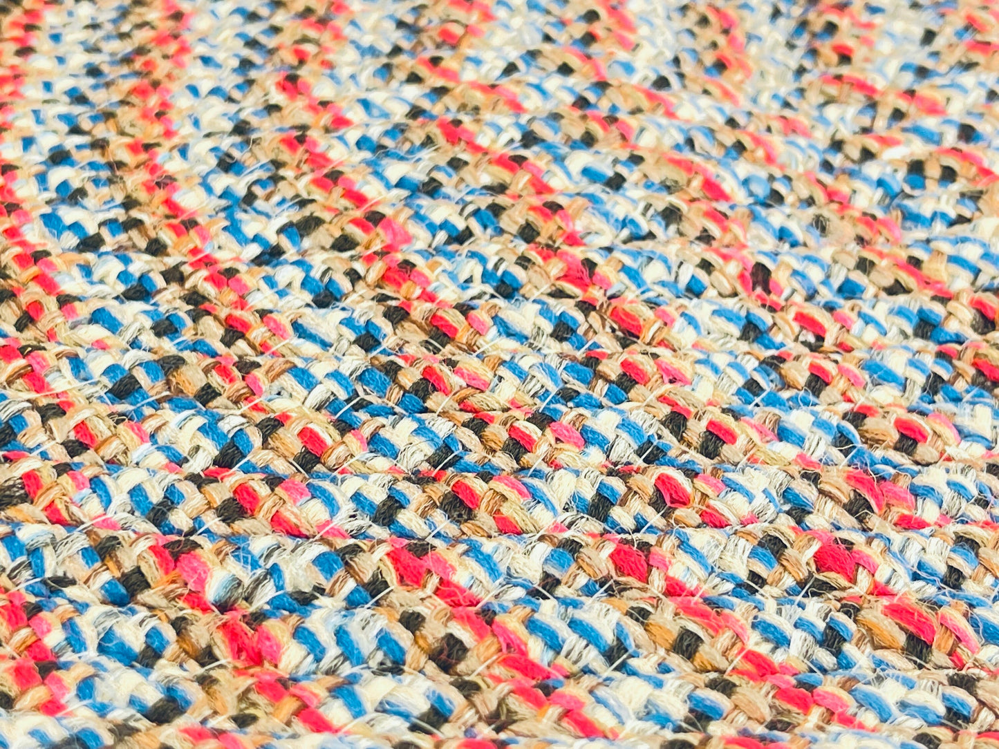 Product image for 'vintage woven acrylic oval rug handcrafted braided entryway mat' (view 532ab0)