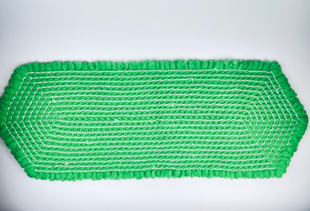 Product image for 'vintage green woven fringe table runner 11 x 30' (view 6f6c1d)
