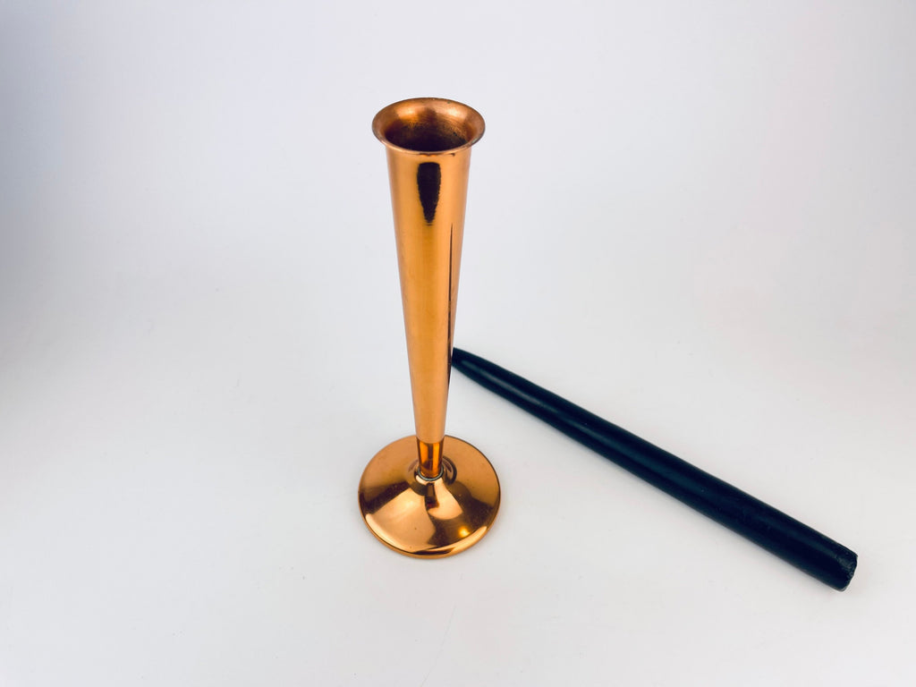 Product image for 'vintage copper candlestick holder vase made by coppercraft guild attractive aged metal patina' (view 3d8602)