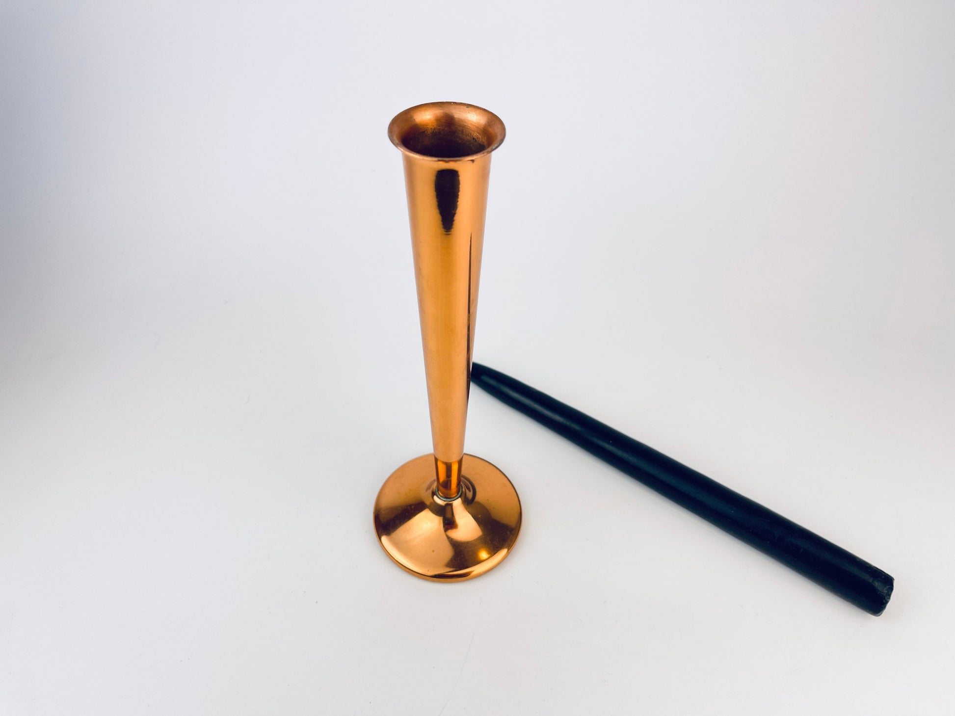 Product image for 'vintage copper candlestick holder vase made by coppercraft guild attractive aged metal patina' (view 3d8602)
