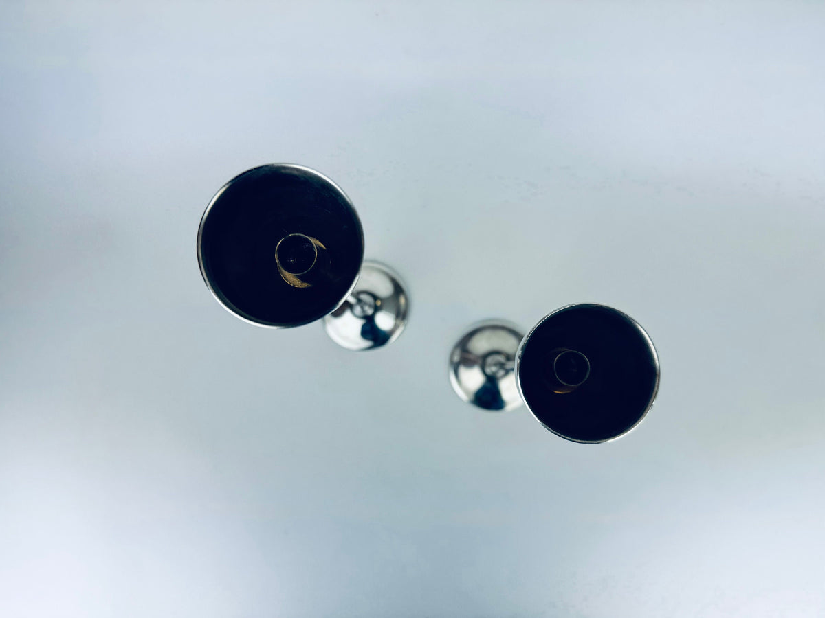Product image for 'vintage silver plated italy quality wa mini small candlestick holders set of two 2' (view d49710)