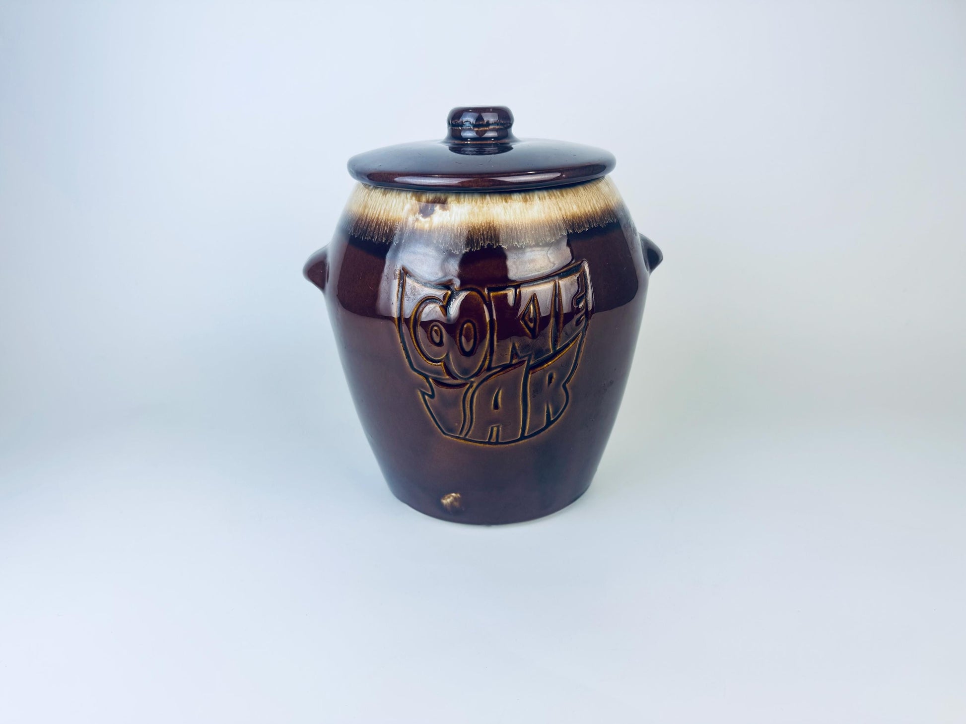 Product image for 'vintage mccoy pottery brown glazed ceramic cookie jar countertop canister made in usa' (view 2165bb)
