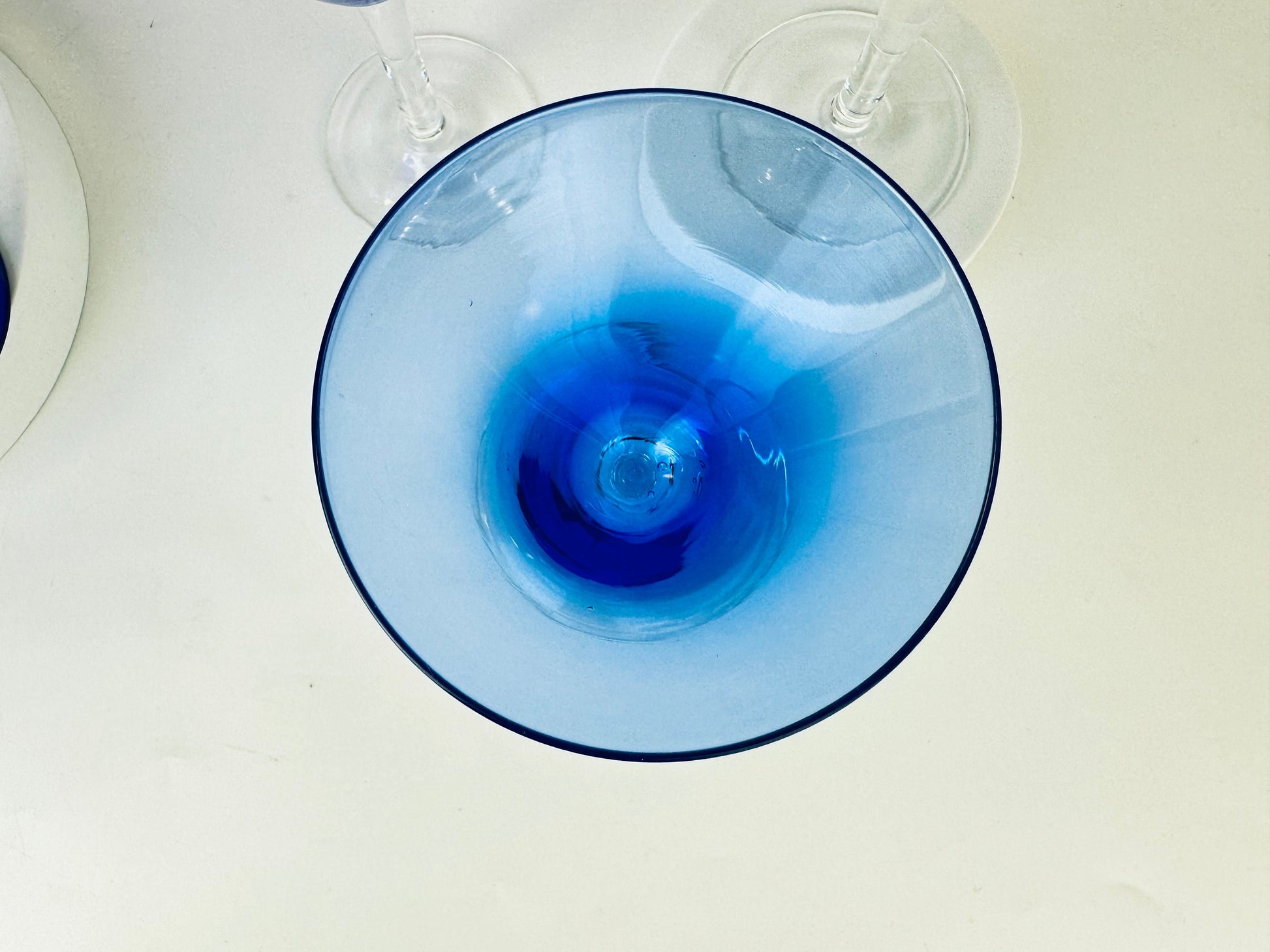 Product image for 'vintage blue martini glasses set of three 3 sets sold separately' (view 0b04ba)