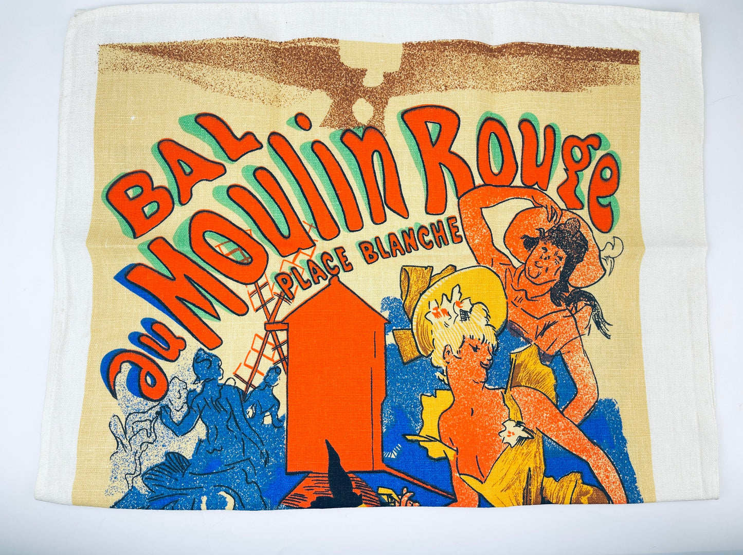 Product image for 'vintage moulin rouge tea towel statement towel made in ireland' (view ac600b)