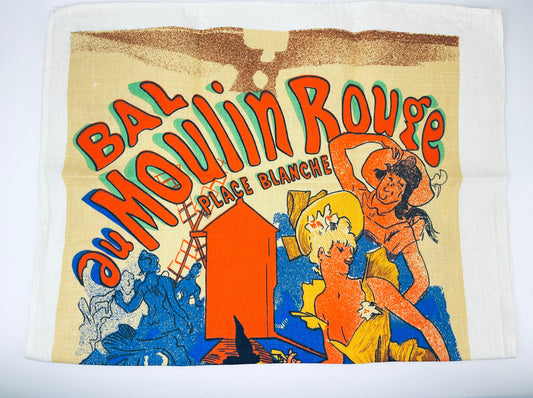 Product image for 'vintage moulin rouge tea towel statement towel made in ireland' (view ac600b)