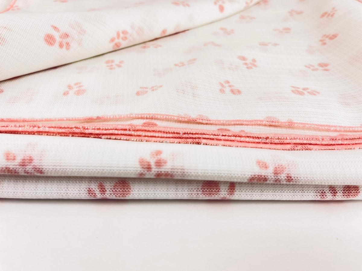 Product image for 'vintage semi sheer white pink floral acrylic rectangular table cloth' (view e3ea5f)