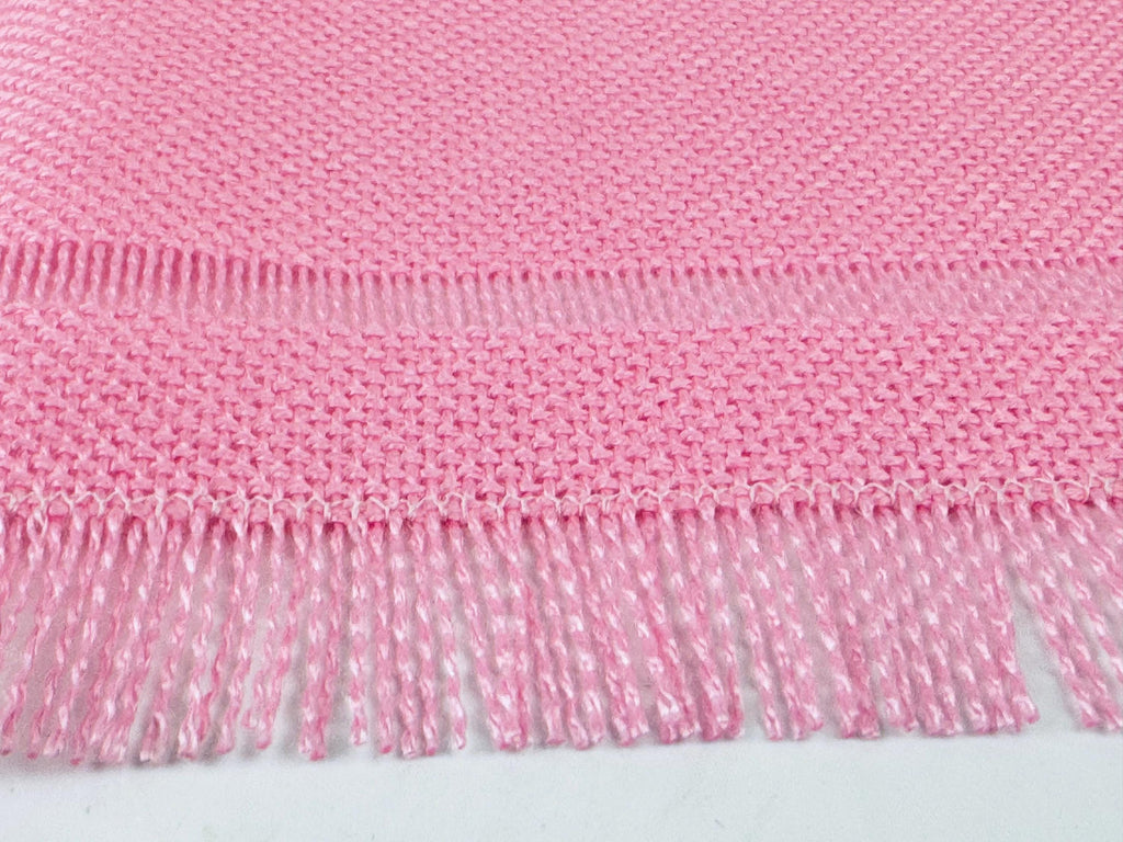 Product image for 'vintage bright pink fringe style rectangular place mats set of six 6' (view f6392d)