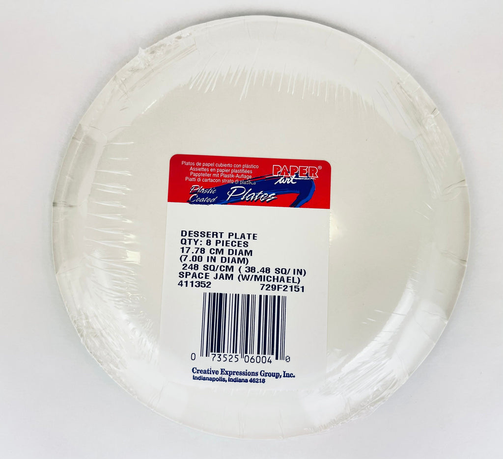 Product image for 'vintage space jam tune squad 7 dessert paper plates package of eight 8 new original sealed' (view 4914a3)