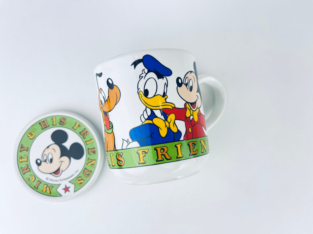 Product image for 'vintage mickey mouse his friends lidded ceramic mug disney character series made in japan by sango' (view abd161)