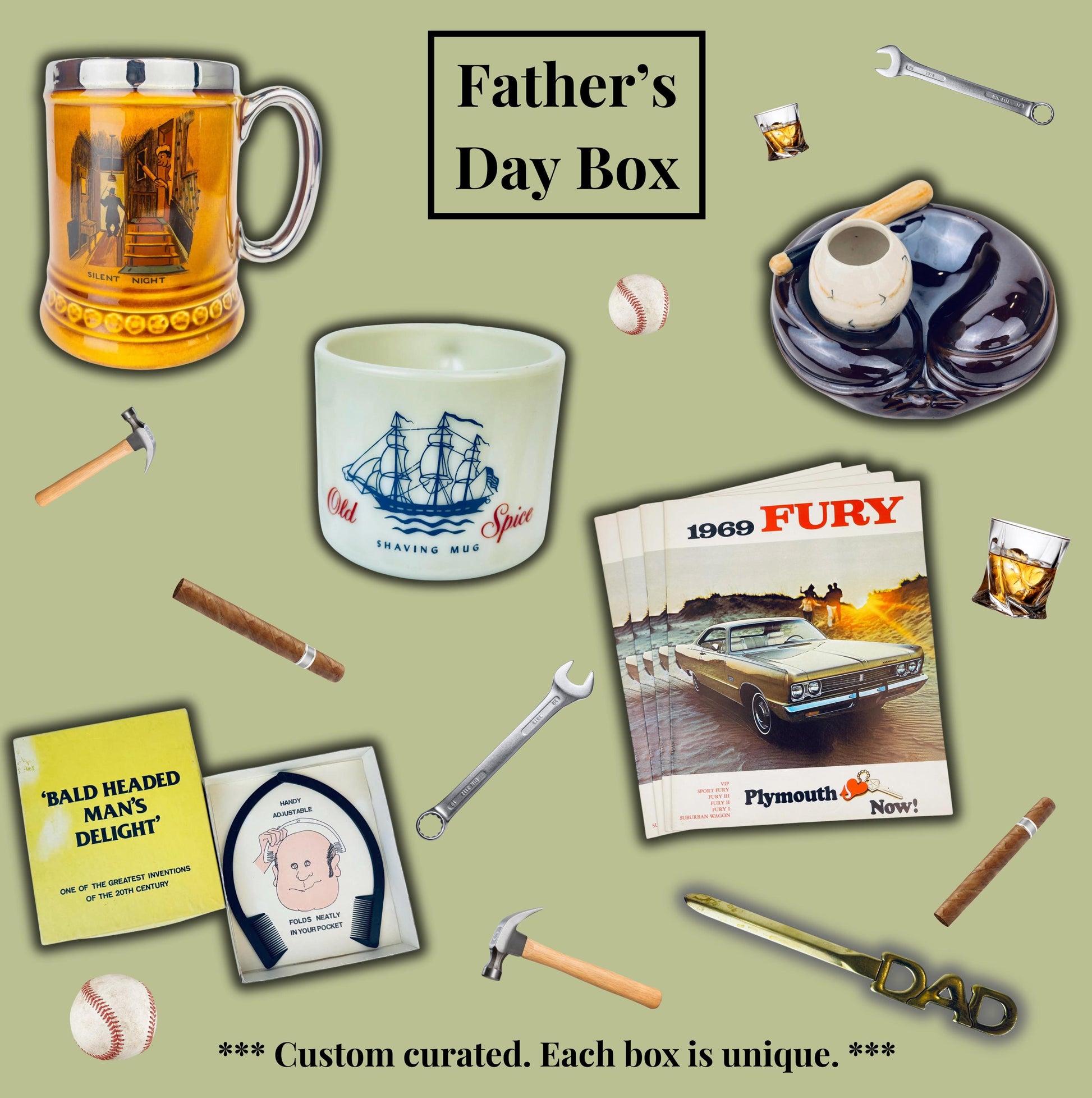 Product image for 'vintage curated mystery gift box wedding housewarming mothers fathers day baby shower valentines day anniversary gift' (view 86c04f)