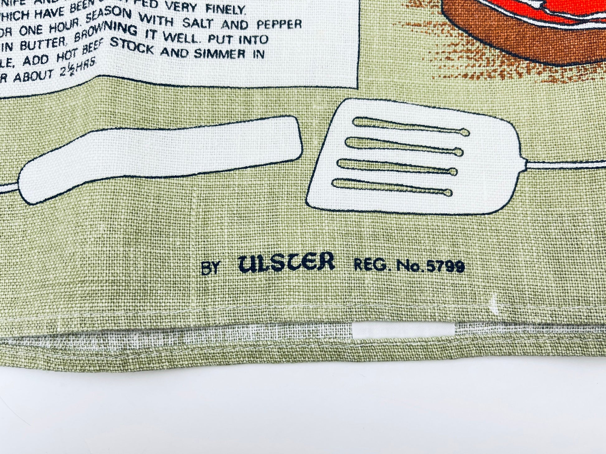 Product image for 'vintage yorkshire recipes tea towel irish linen kitchen art' (view 13c13f)