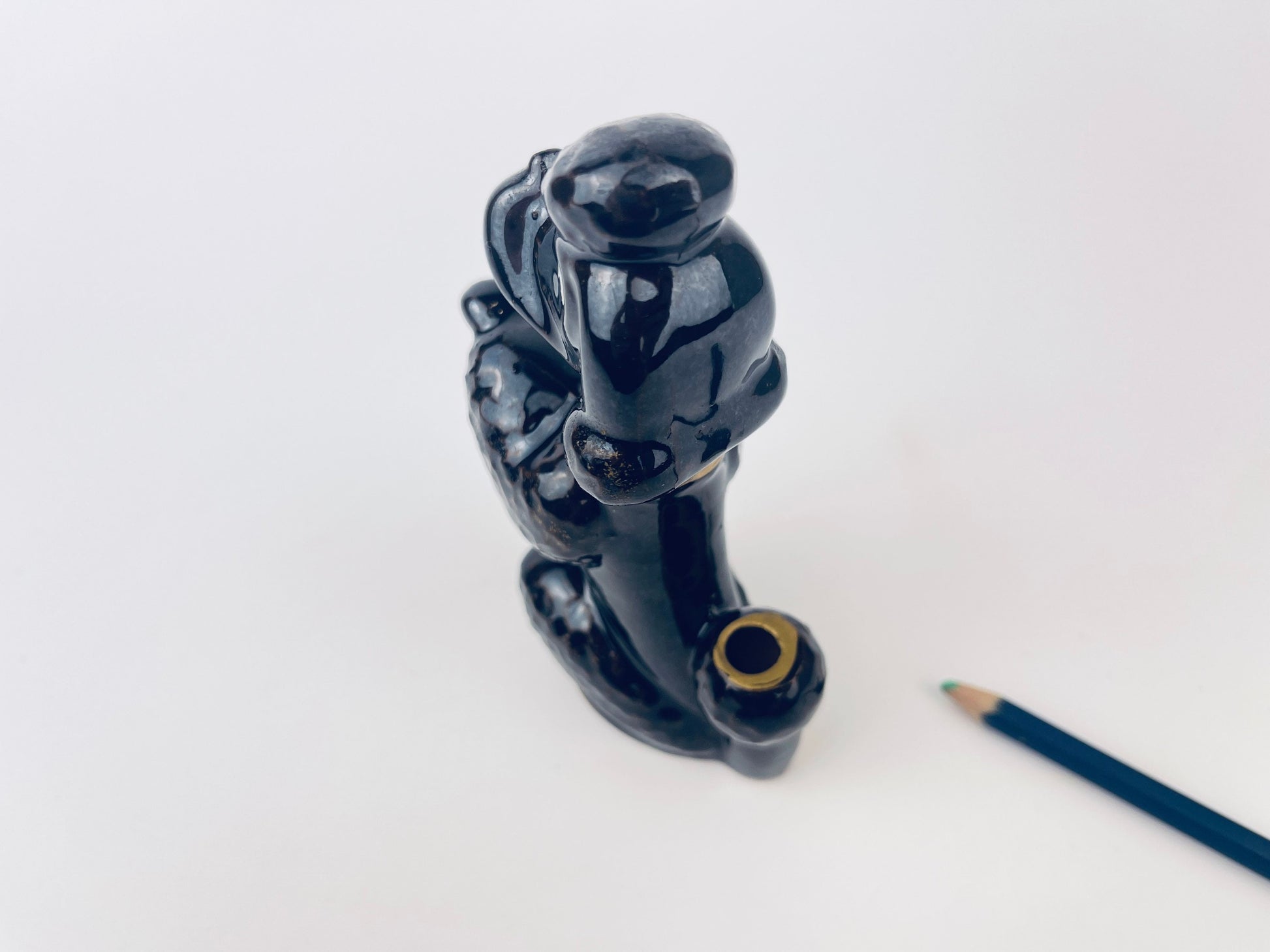 Product image for 'vintage red clay kitsch poodle dog pen pencil holder made in japan desktop organiser' (view fcd21f)