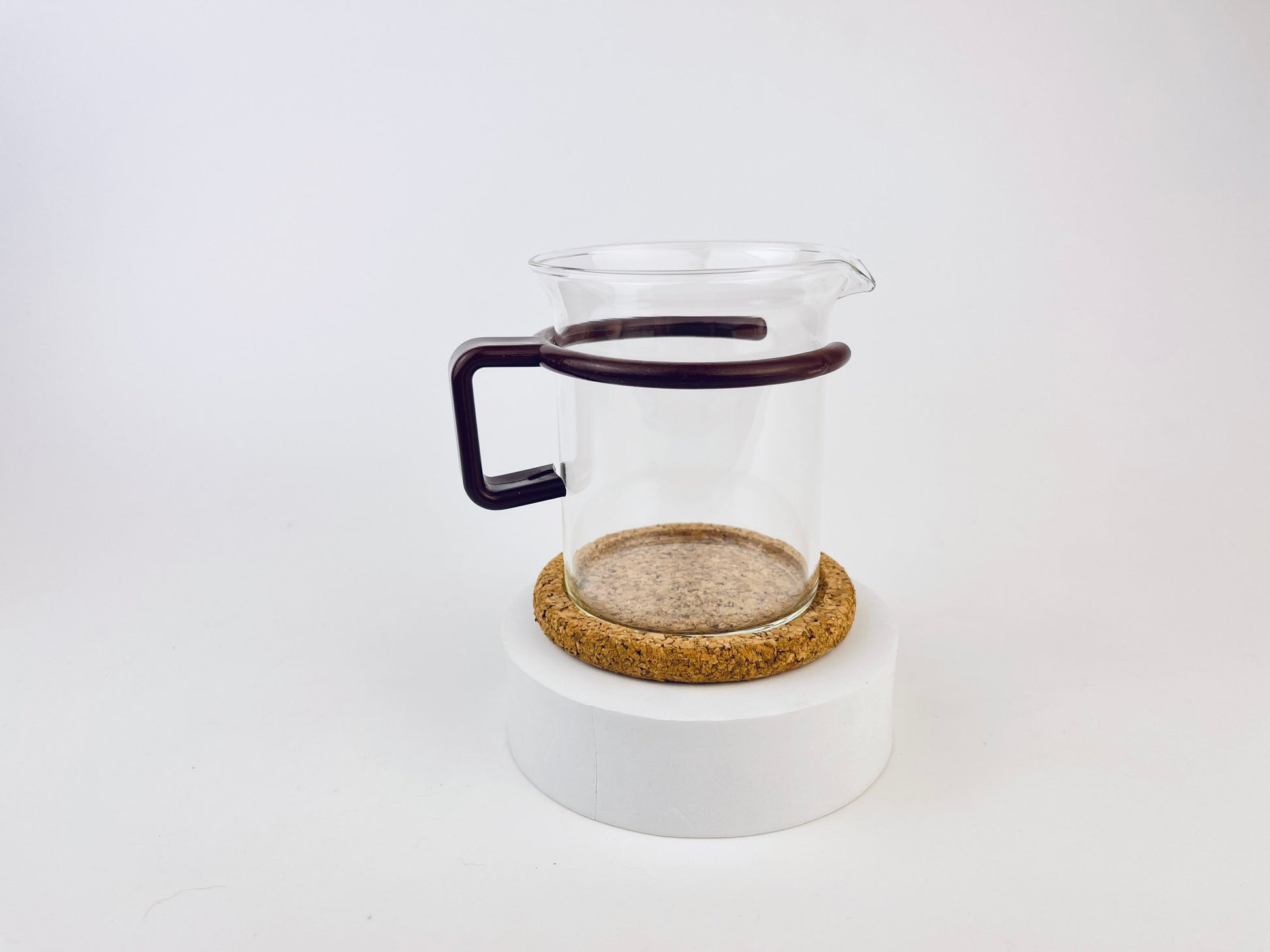 Product image for 'vintage brown bodum espresso demitasse glass coffee creamer sugar bowl set set of two 2' (view 43d6af)