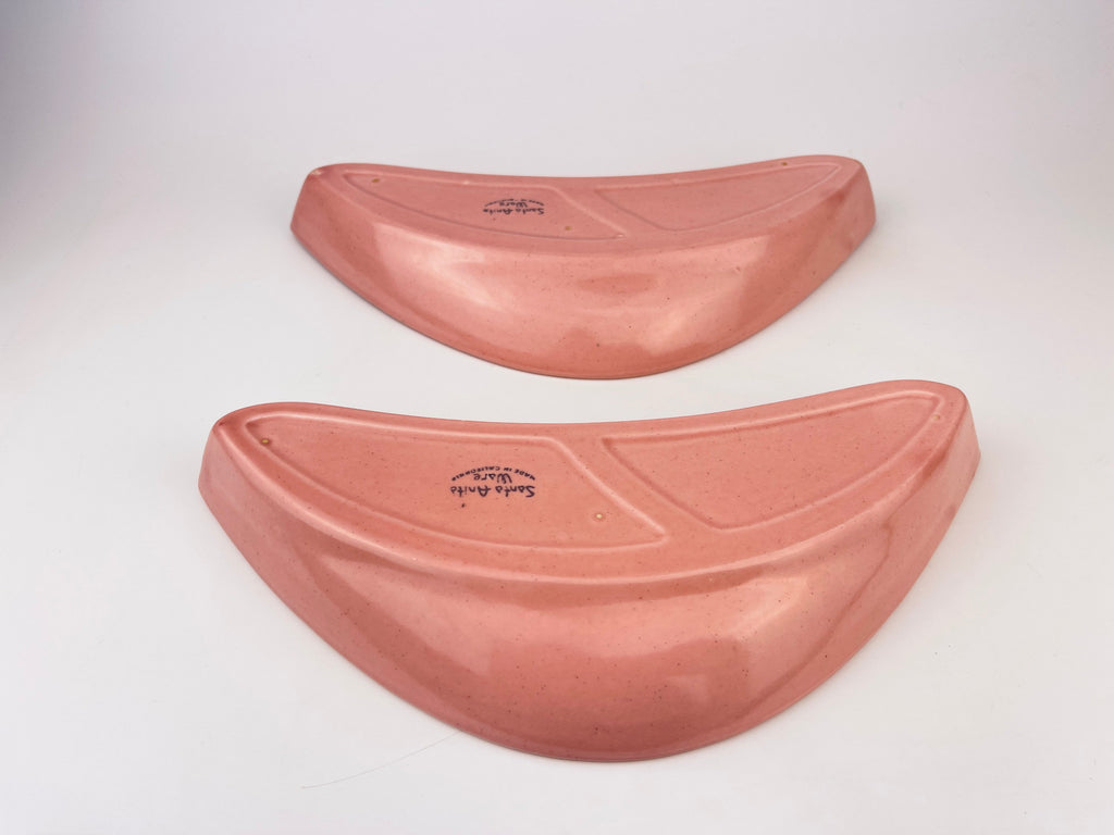 Product image for 'vintage 1950s pink boomerang dishes santa anita ware california mcm atomic ceramic tray set' (view 652be3)